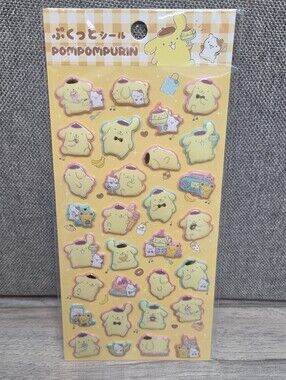 Pompompurin Puffy 3D Stickers 🍮💛 | Sanrio Japan
